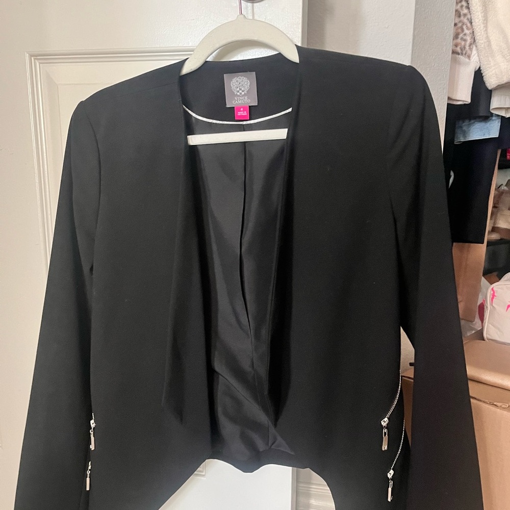 Vince Camuto | Black Women's Open Front Blazer Jacket - Casual to Work EUC